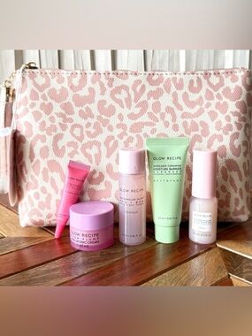 Glow Recipe 6 pc Skincare Complete Routine + Pouch